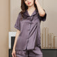 LUXANA - Silk pajama set for women, short sleeves & shorts