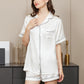 LUXANA - Silk pajama set for women, short sleeves & shorts