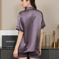 LUXANA - Silk pajama set for women, short sleeves & shorts