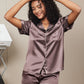 LUXANA - Silk pajama set for women, short sleeves & shorts