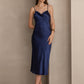 SERAPHINA - Long silk dress with adjustable straps for women