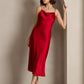 SERAPHINA - Long silk dress with adjustable straps for women