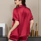 LUXANA - Silk pajama set for women, short sleeves & shorts