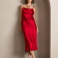 SERAPHINA - Long silk dress with adjustable straps for women