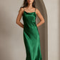 SERAPHINA - Long silk dress with adjustable straps for women