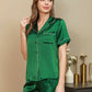 LUXANA - Silk pajama set for women, short sleeves & shorts