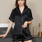 LUXANA - Silk pajama set for women, short sleeves & shorts