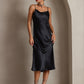 SERAPHINA - Long silk dress with adjustable straps for women