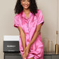 LUXANA - Silk pajama set for women, short sleeves & shorts