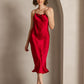 SERAPHINA - Long silk dress with adjustable straps for women