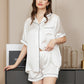 LUXANA - Silk pajama set for women, short sleeves & shorts