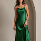 SERAPHINA - Long silk dress with adjustable straps for women