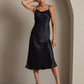 SERAPHINA - Long silk dress with adjustable straps for women